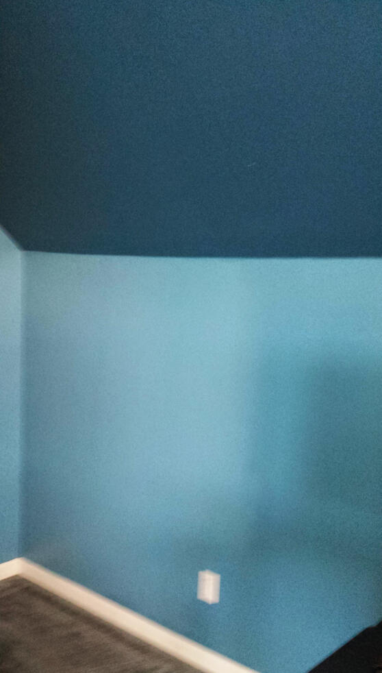 Bedroom Dark Blue & Light Blue walls